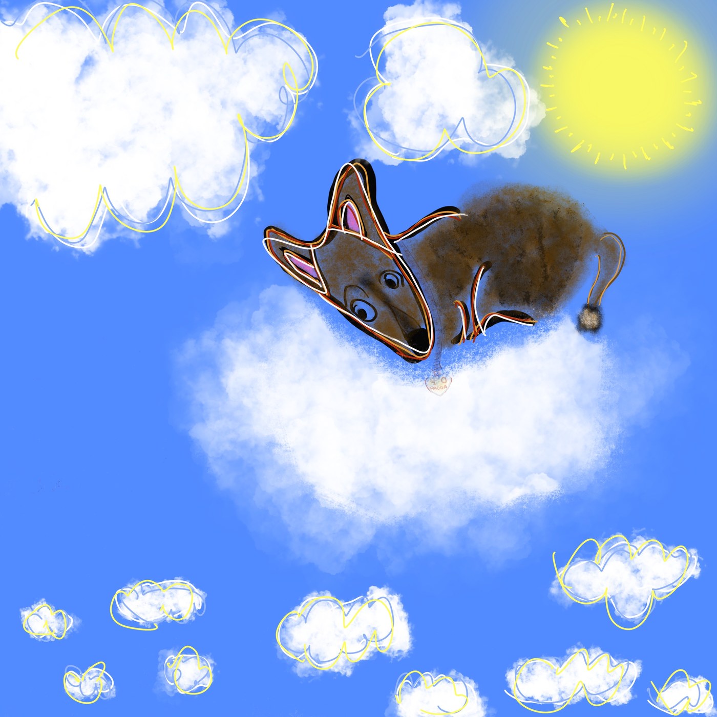 Dog in the Clouds by JahJah